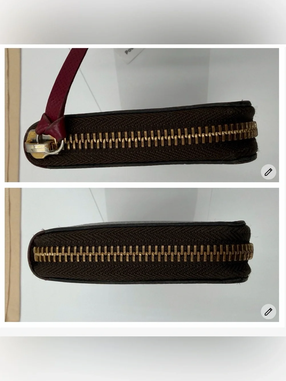 LV Monogram Clemence Zip-Around Wallet Fuschia Interior Great Condition 🤎💗 - Picture 11 of 13